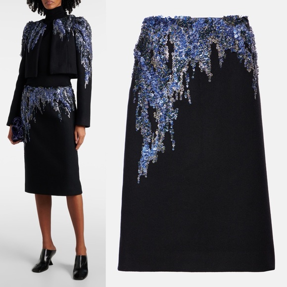 Dries Van Noten Dresses & Skirts - NWT DRIES VAN NOTEN Sequined wool-blend midi skirt $2,135